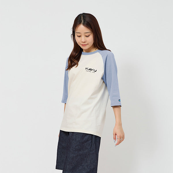カブー メンズ サーフロゴ ベースボール Tシャツ