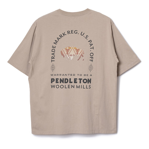 ペンドルトン メンズ ショートスリーブ ナショナルパークガーメントダイ バックプリントTシャツ グレージュ