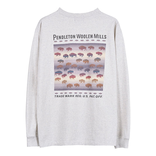 ペンドルトン メンズ バックプリント ロングスリーブ Tシャツ