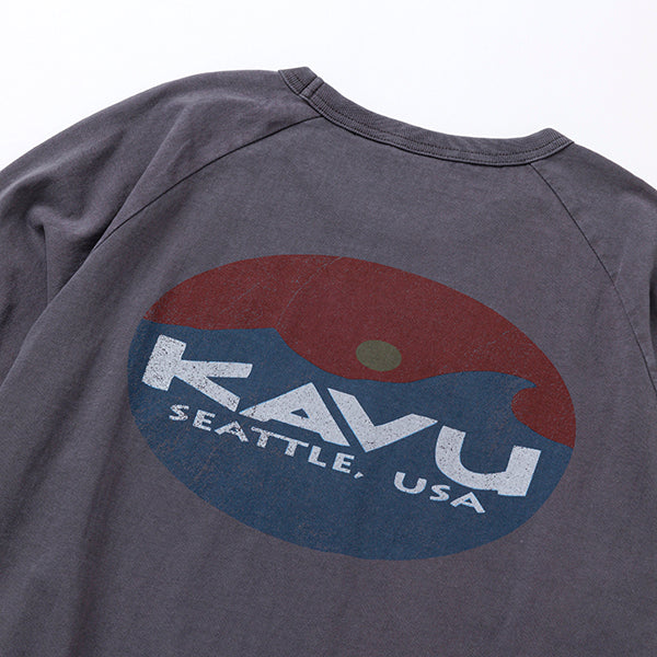 カブー メンズ サーフロゴ ベースボール Tシャツ