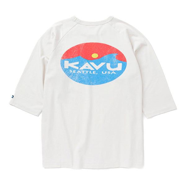 カブー メンズ サーフロゴ ベースボール Tシャツ