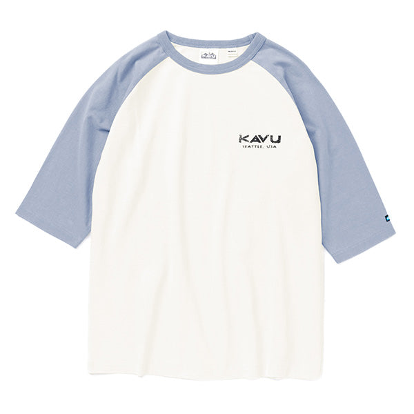 カブー メンズ サーフロゴ ベースボール Tシャツ