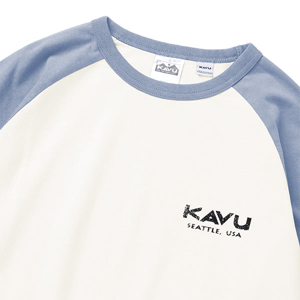 カブー メンズ サーフロゴ ベースボール Tシャツ