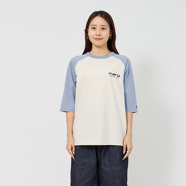 カブー メンズ サーフロゴ ベースボール Tシャツ