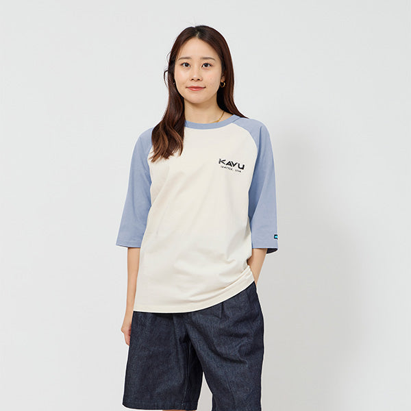 カブー メンズ サーフロゴ ベースボール Tシャツ