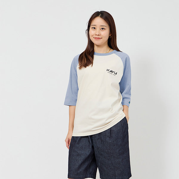 カブー メンズ サーフロゴ ベースボール Tシャツ