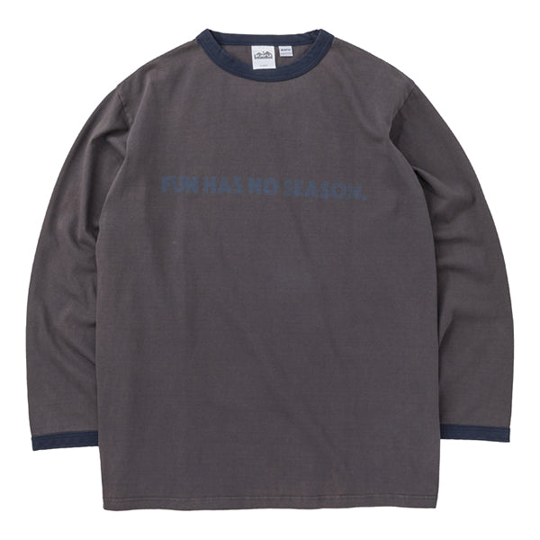 カブー メンズ フレーズ ロングスリーブ リンガー Tシャツ ファン