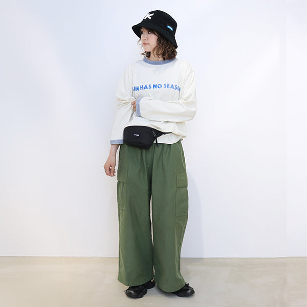 カブー メンズ フレーズ ロングスリーブ リンガー Tシャツ ファン