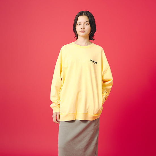 カブー メンズ ケミカルウォッシュ ロングスリーブ Tシャツ