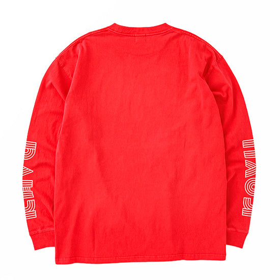 カブー メンズ スリーブプリント ロングスリーブ ピグメントTシャツ